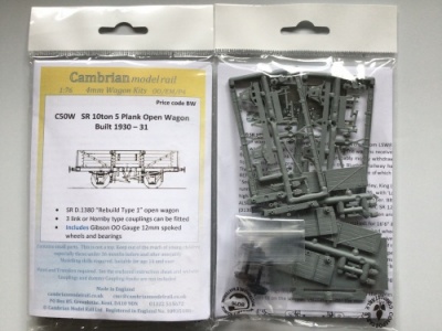 Cambrian C050W SR 10ton 5 Plank Open Wagon Kit OO Gauge